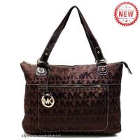 michael kors logo groot koffie schoudertas Spullen Kopen 9g1mf776